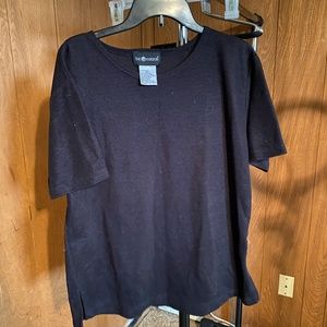 Short Sleeve Black Sweater